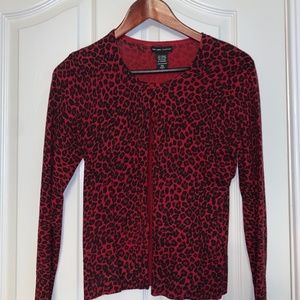 Red and black cheetah sweater